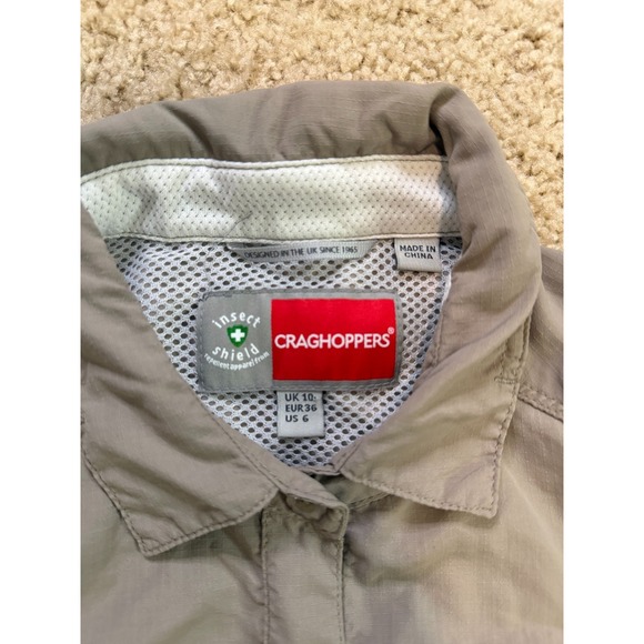 Craghoppers Nosilife Insect Shield‎ Shirt Gray/Tan Sm 6 Outdoors Hiking Fishing - Picture 2 of 8
